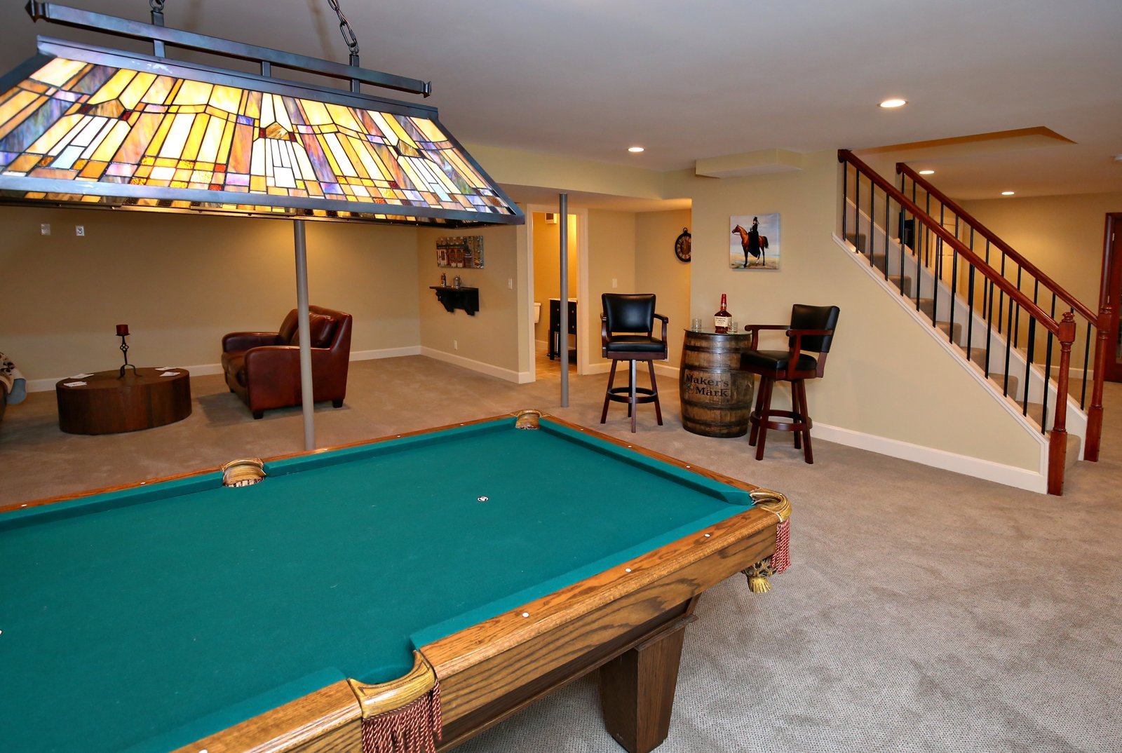 Basement Game Room Remodel in Louisville KY 
