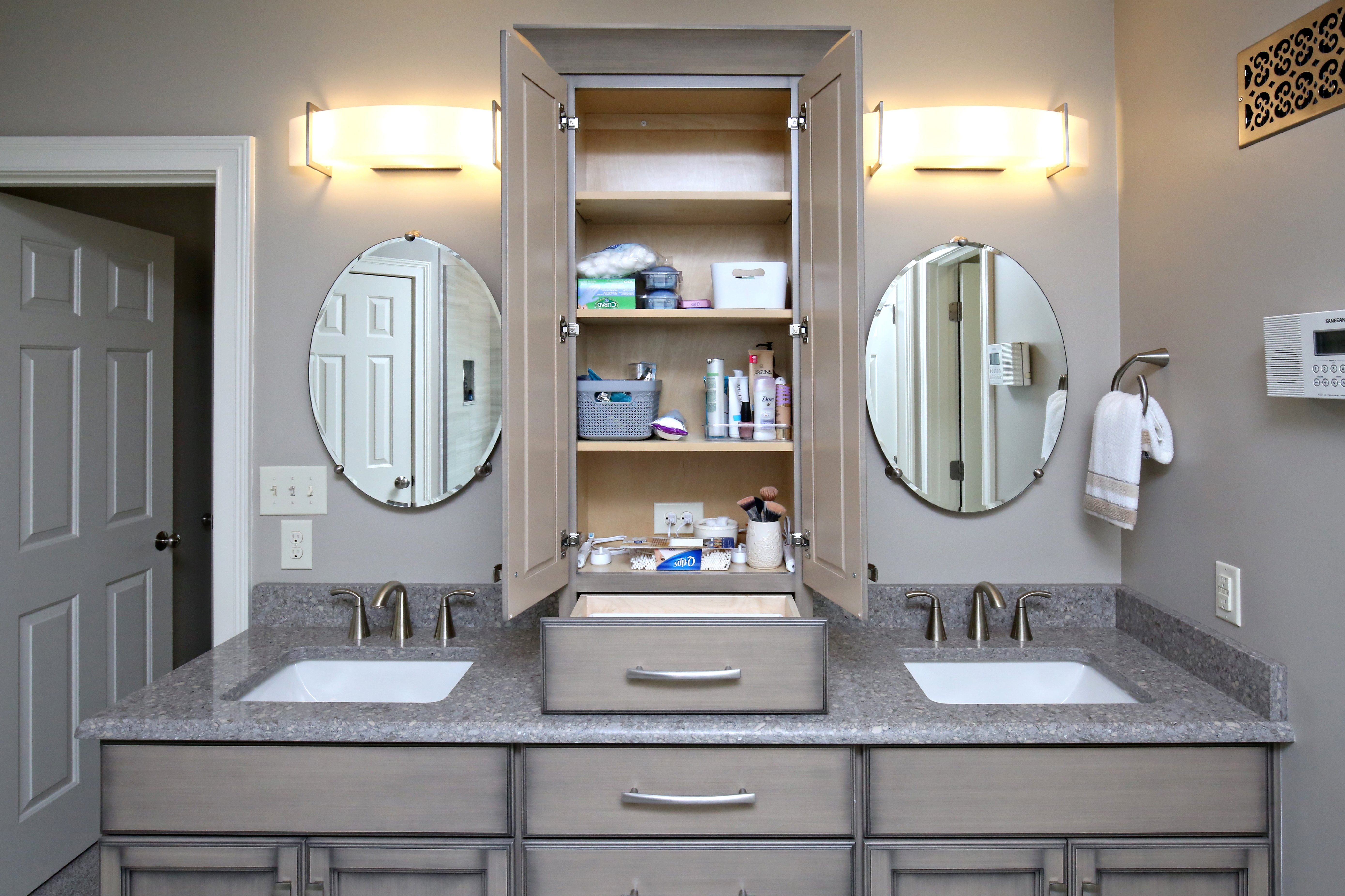 Gray Contemporary Master Bathroom Remodel in Louisville KY